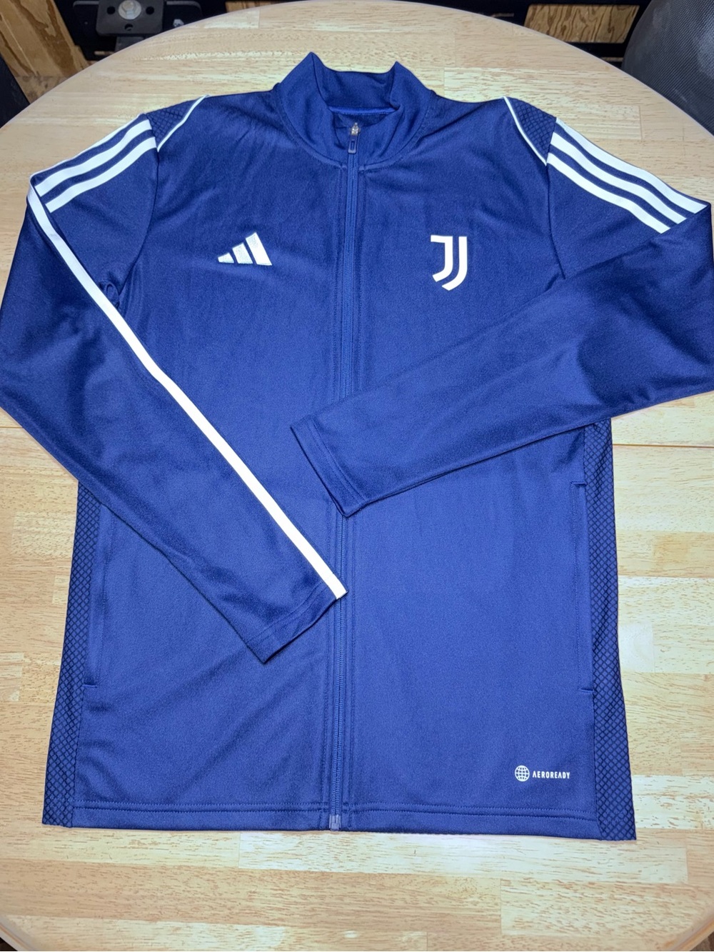 Adidas Juventus FC AEROREADY Track Jacket Mens Medium Slim Fit Full Zip Blue